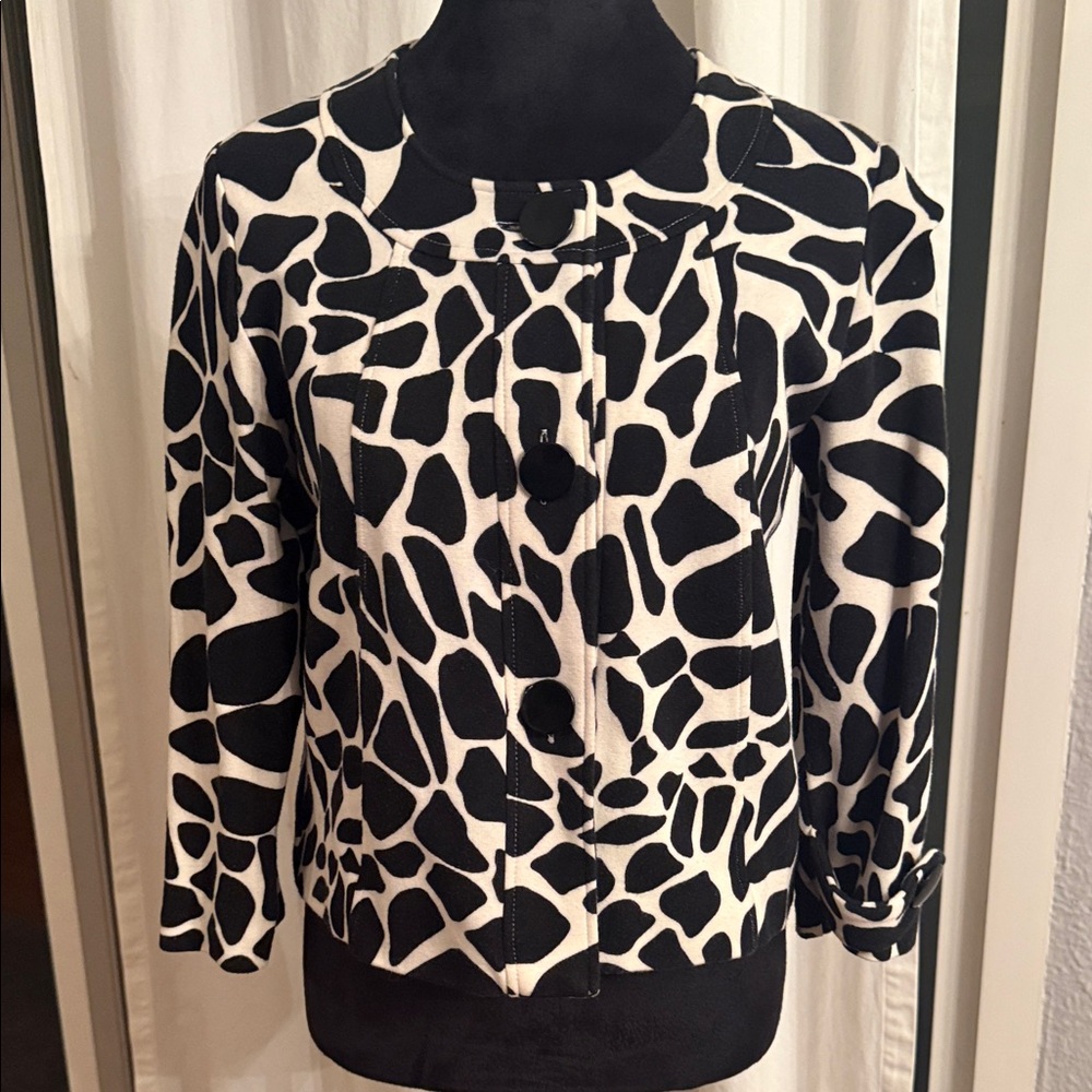 WD.NY Monochrome Zebra Print Jacket